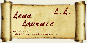 Lena Lavrnić vizit kartica